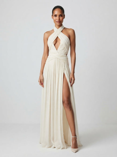 Draped Gown Halter - Aurelia