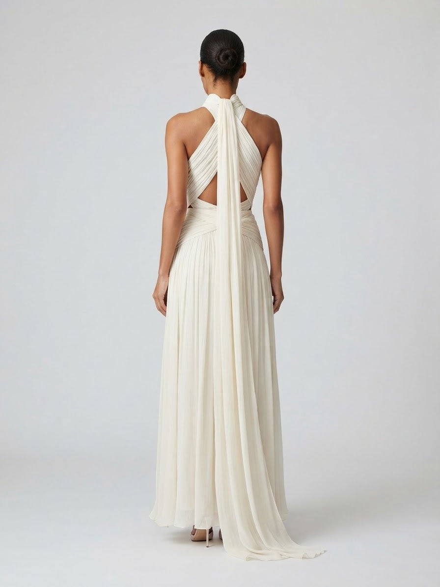 Draped Gown Halter - Aurelia